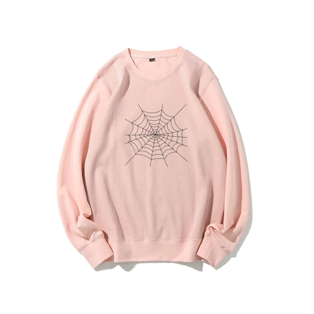 Mens Spider Web Graphic Sweatshirts