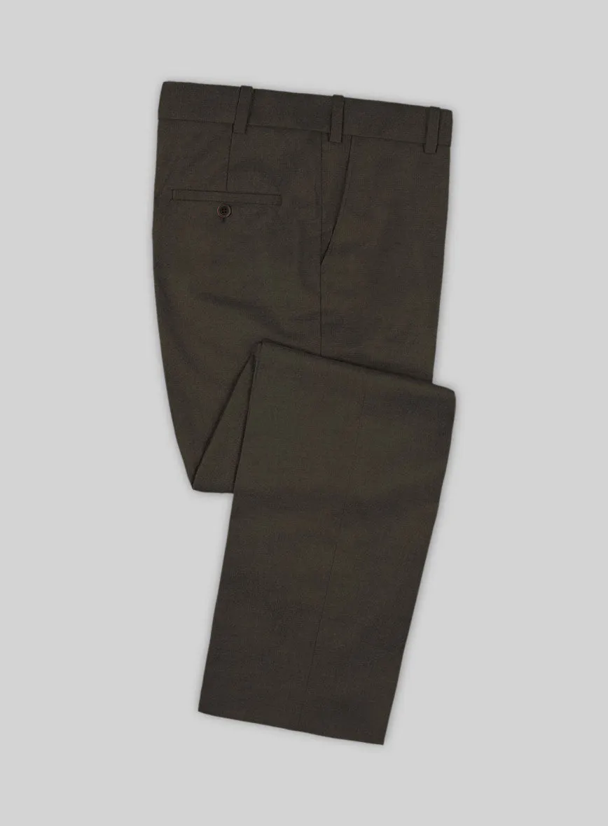 Napolean Stretch Dark Brown Wool Suit