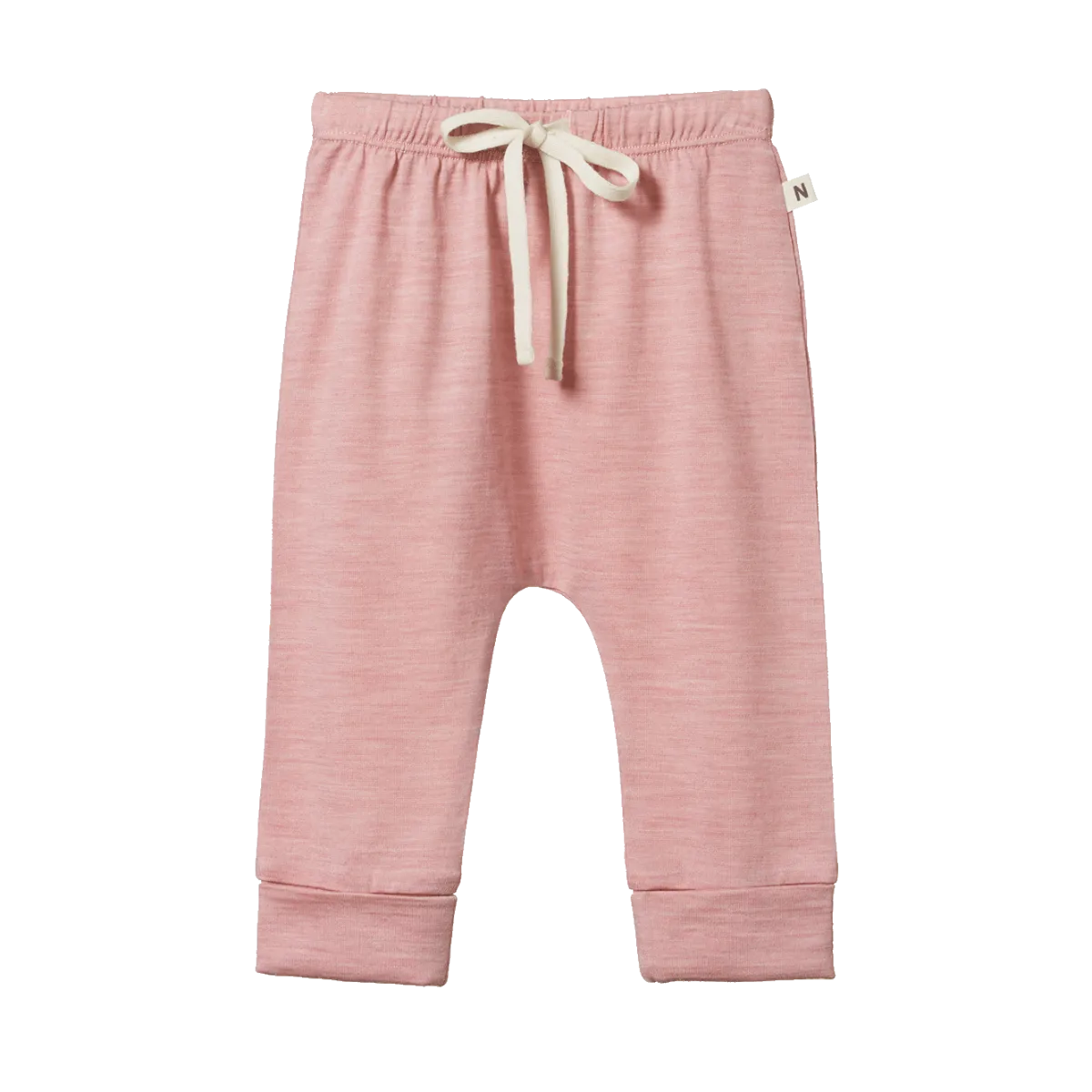 Nature Baby Merino Drawstring Pant Mauve Marle