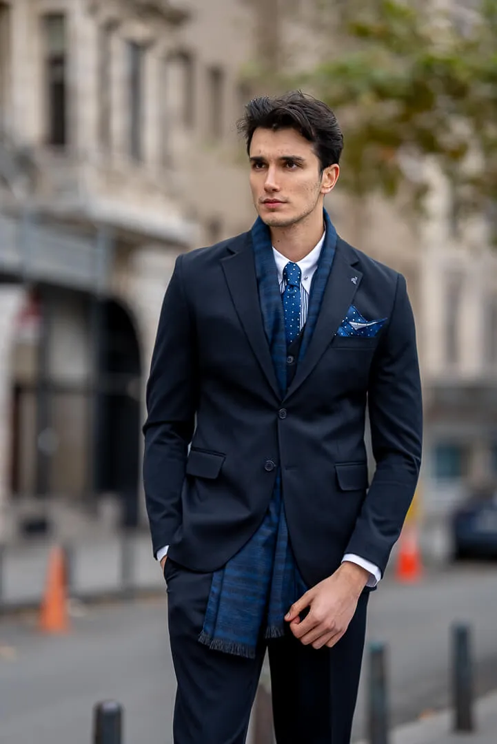 Navy Blue Premium Men's Suit