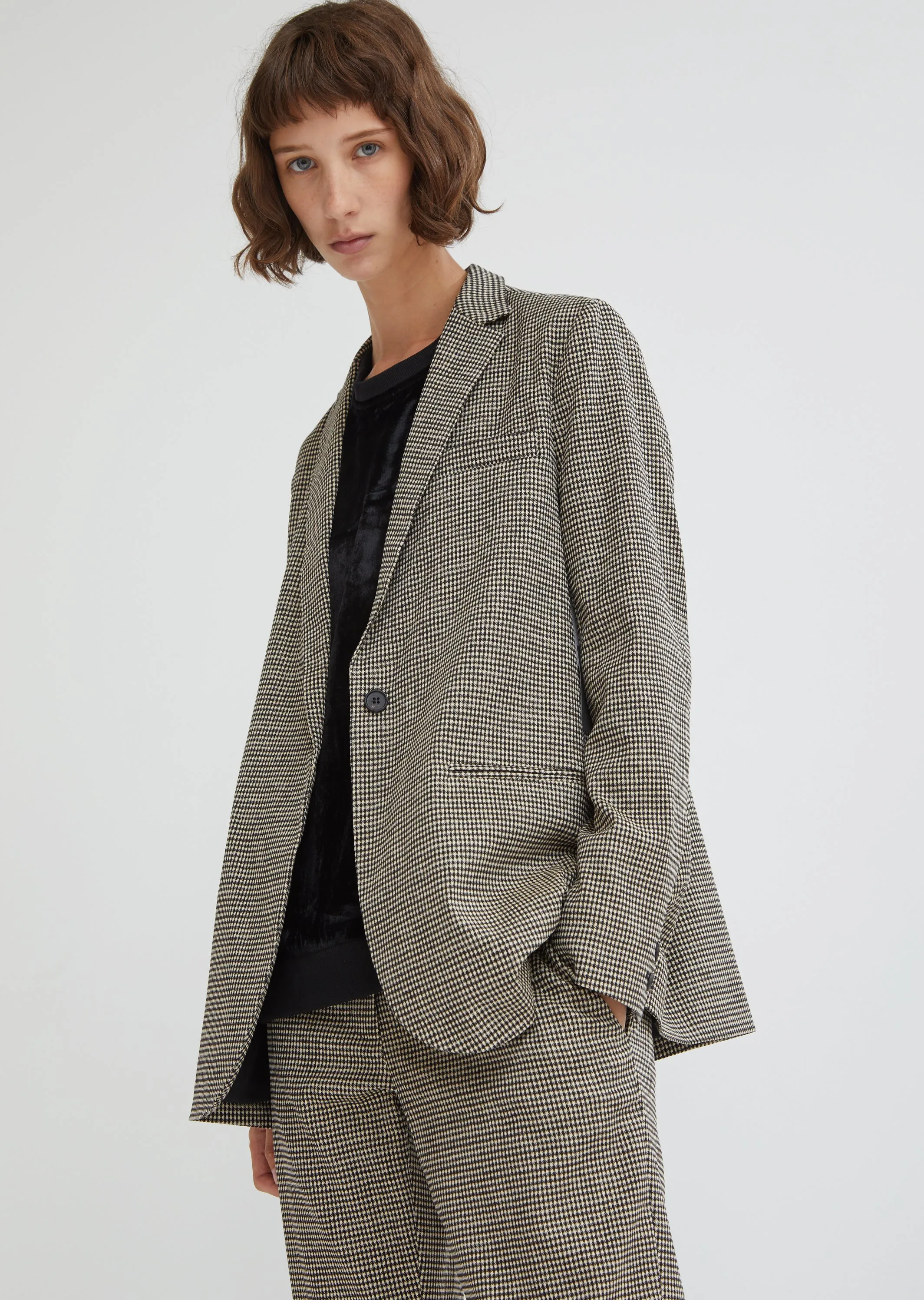 New Swing Houndstooth Blazer