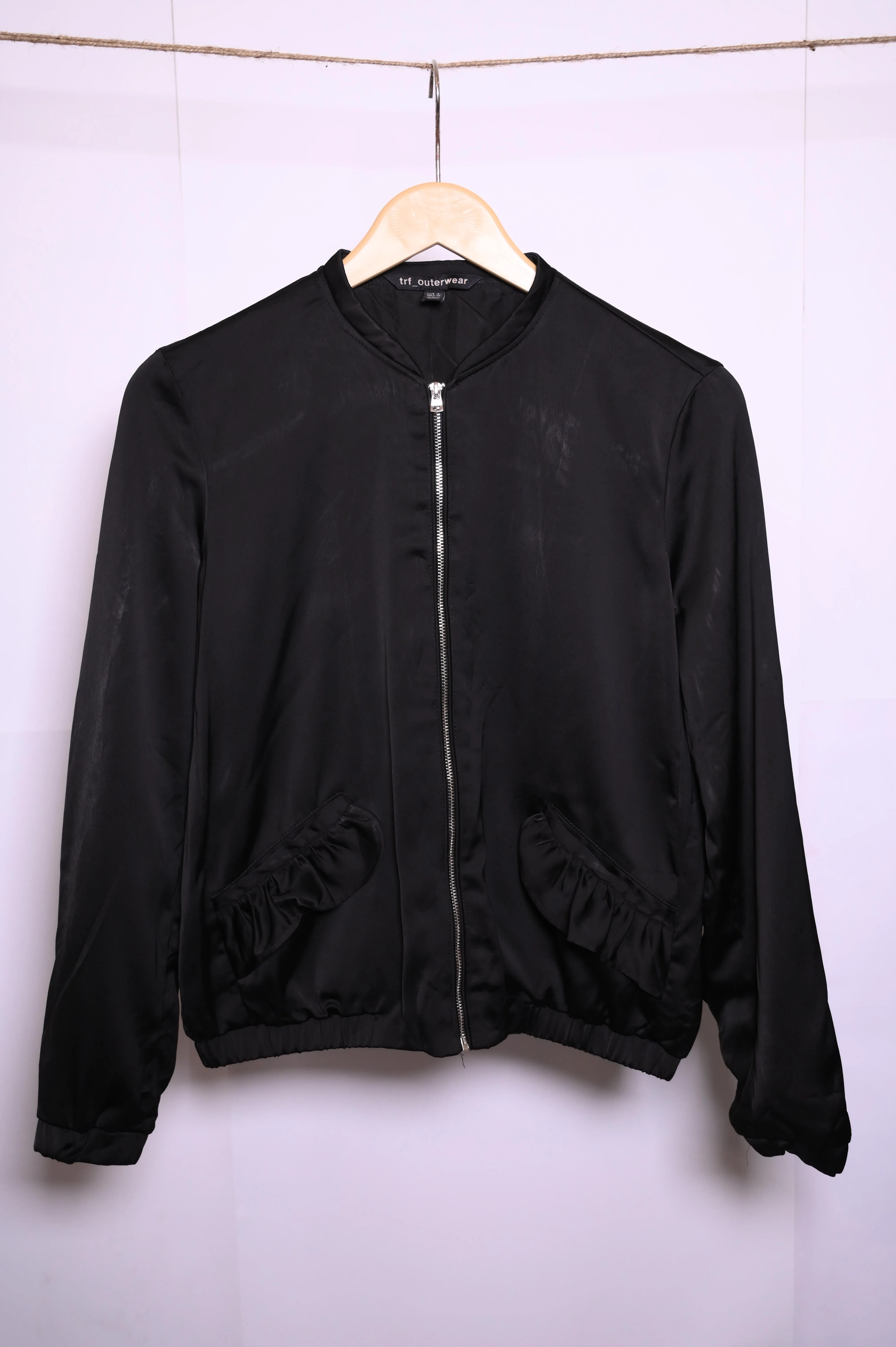 Outerwear Black Zipper Jacket – Medium