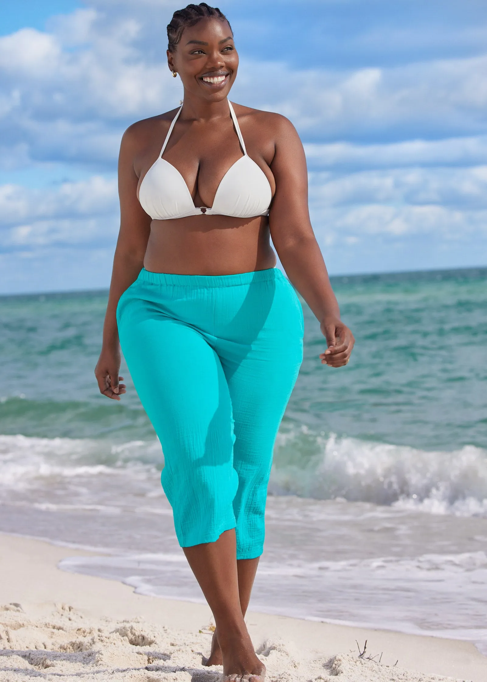 Pack And Go Pant Cover-Up - Aqua Reef