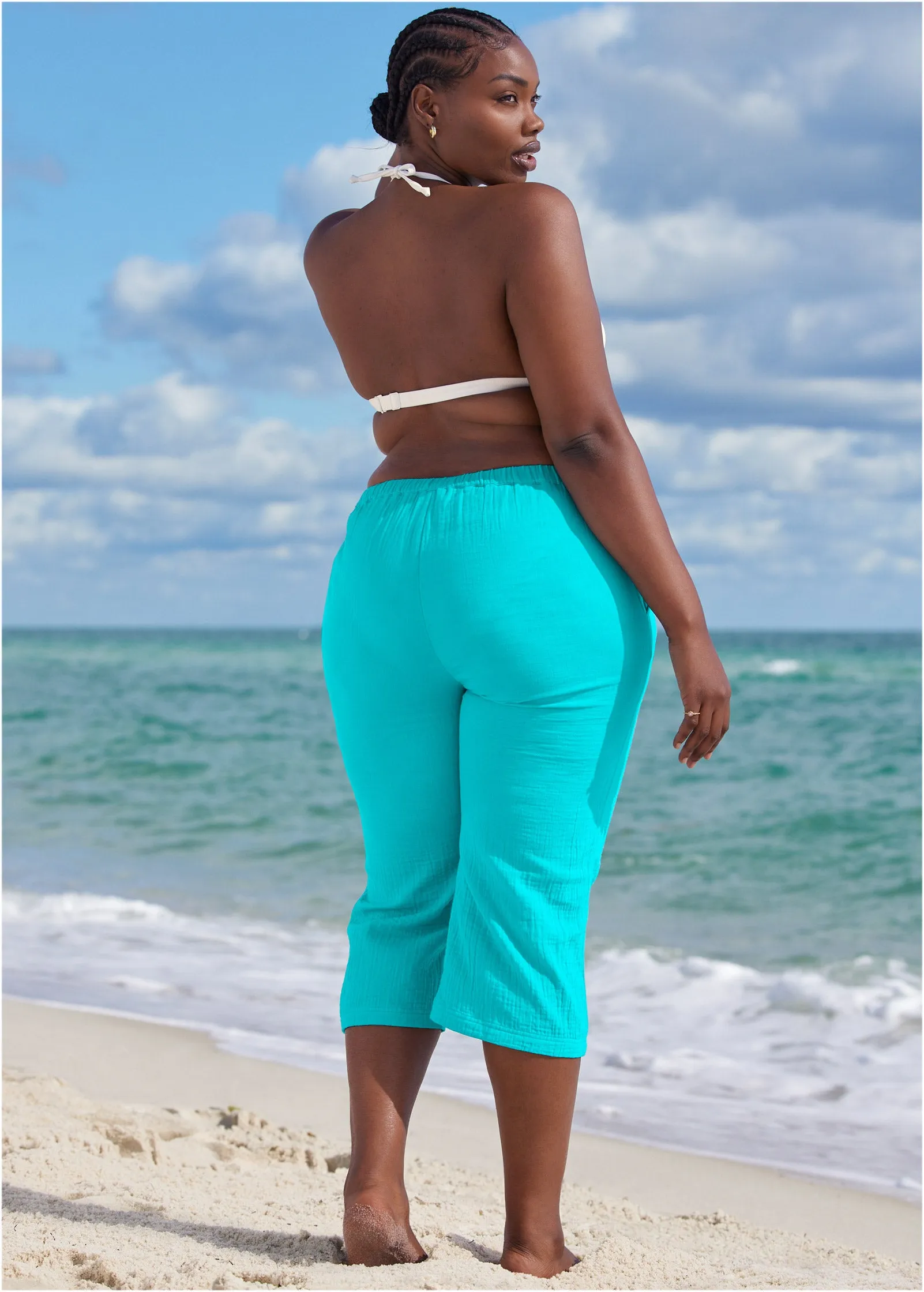 Pack And Go Pant Cover-Up - Aqua Reef