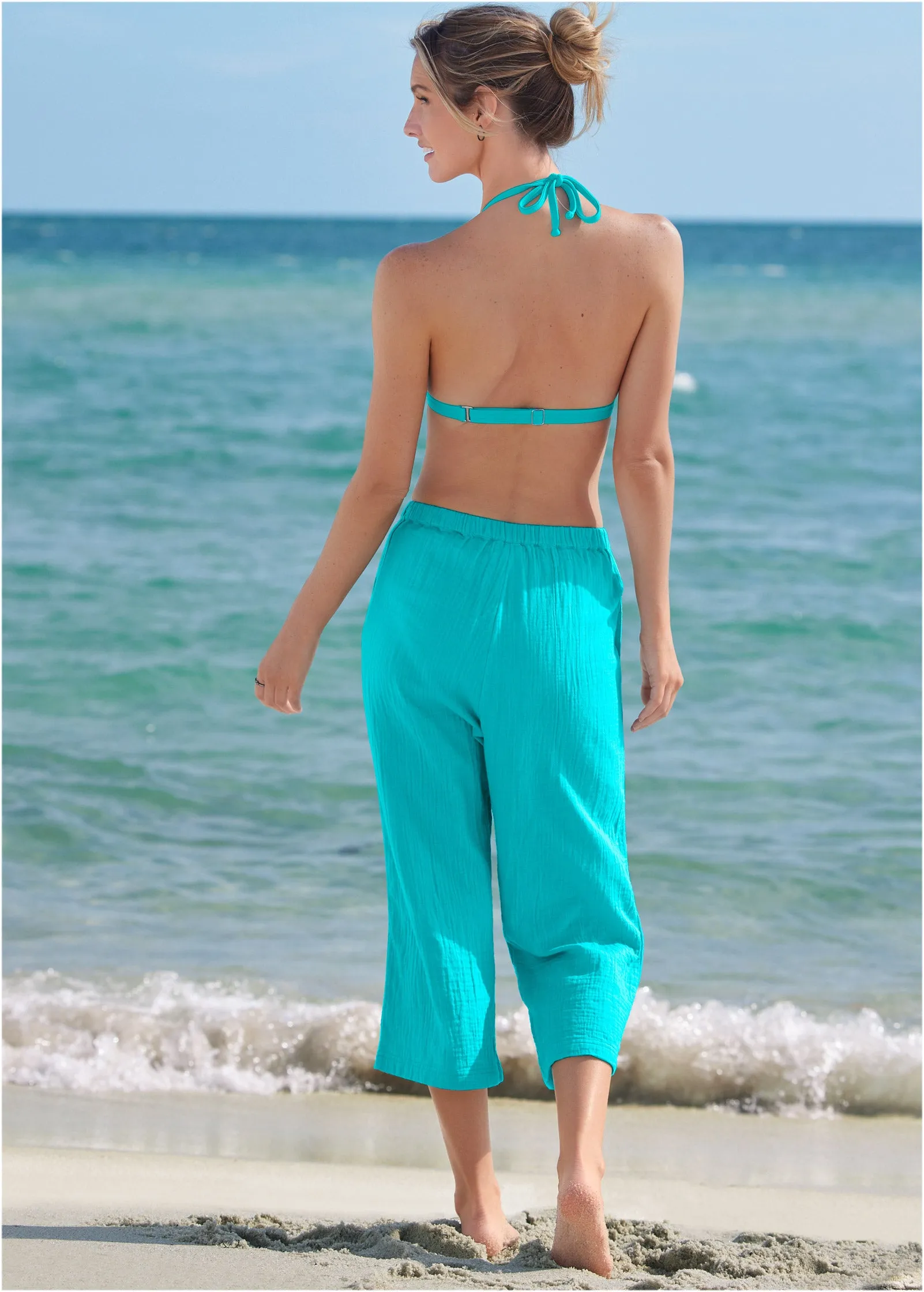 Pack And Go Pant Cover-Up - Aqua Reef