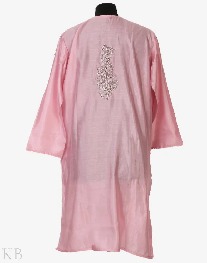 Pink Tilla Embroidered Silk Suit with Dupatta