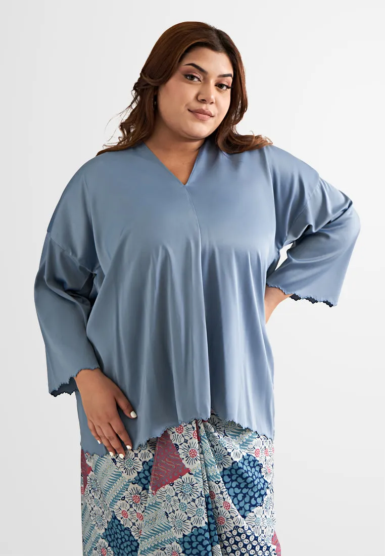 Safa Satin Loose-fit Batwing Top