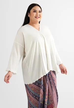 Safa Satin Loose-fit Batwing Top