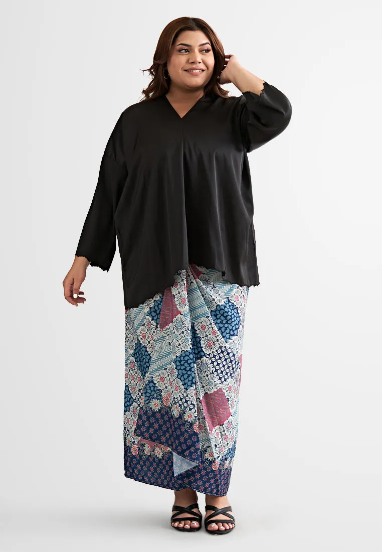 Safa Satin Loose-fit Batwing Top