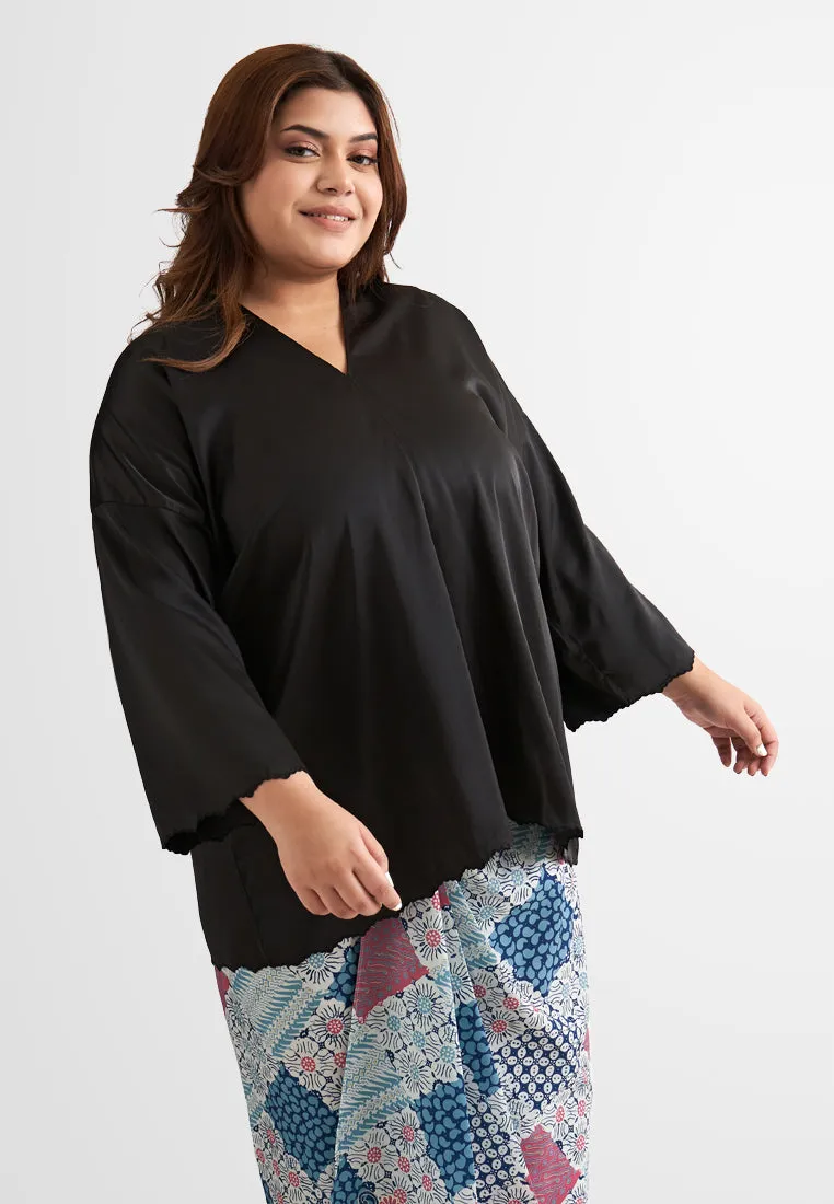 Safa Satin Loose-fit Batwing Top