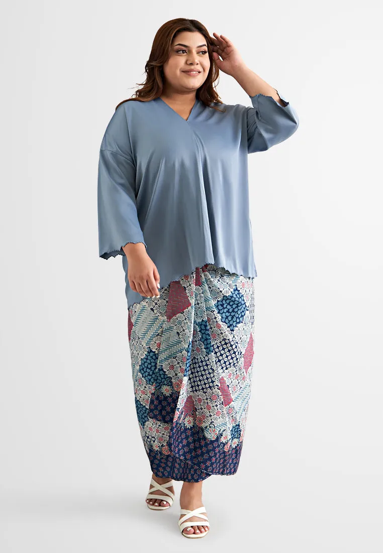 Safa Satin Loose-fit Batwing Top