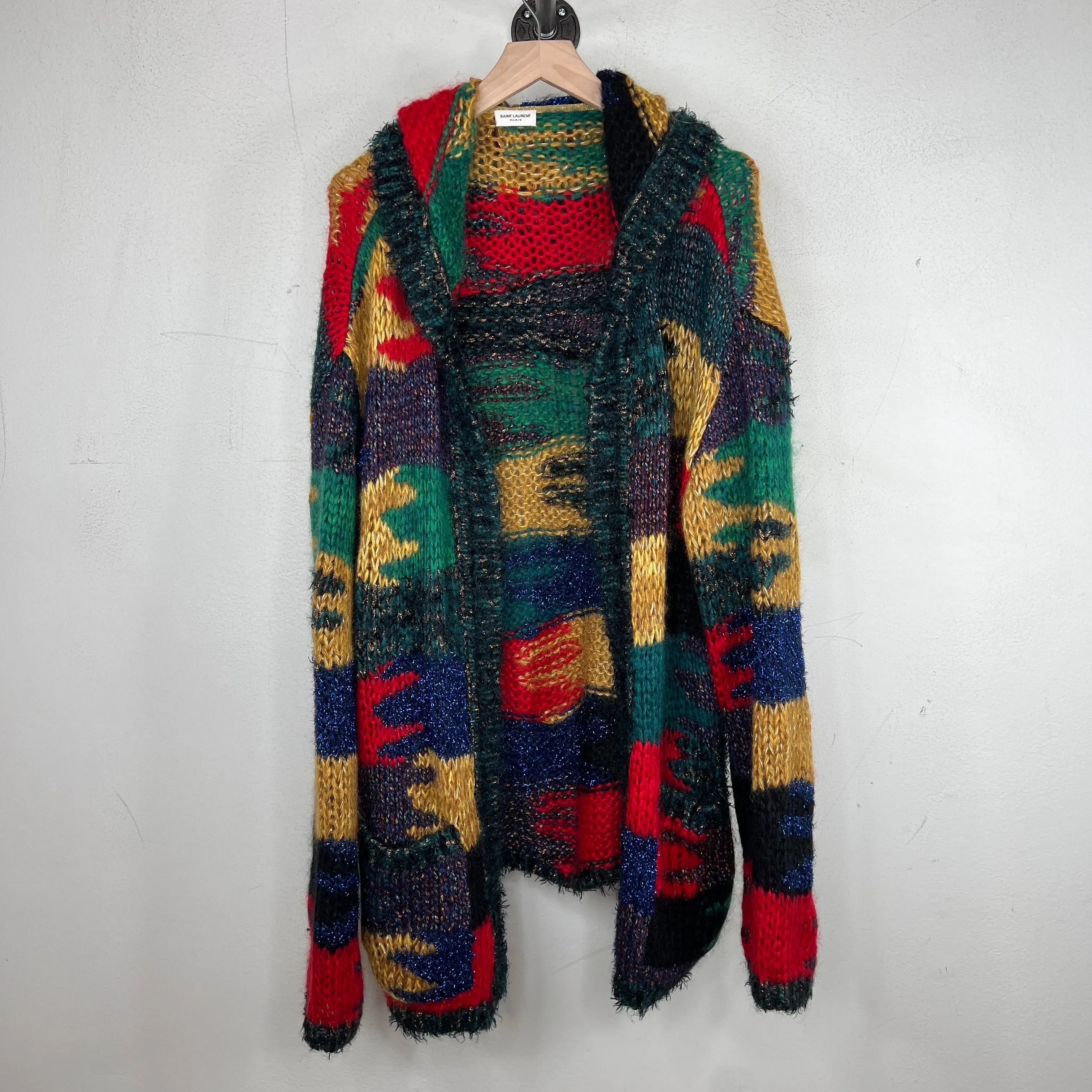 Saint Laurent Mohair Multicolor Cardigan