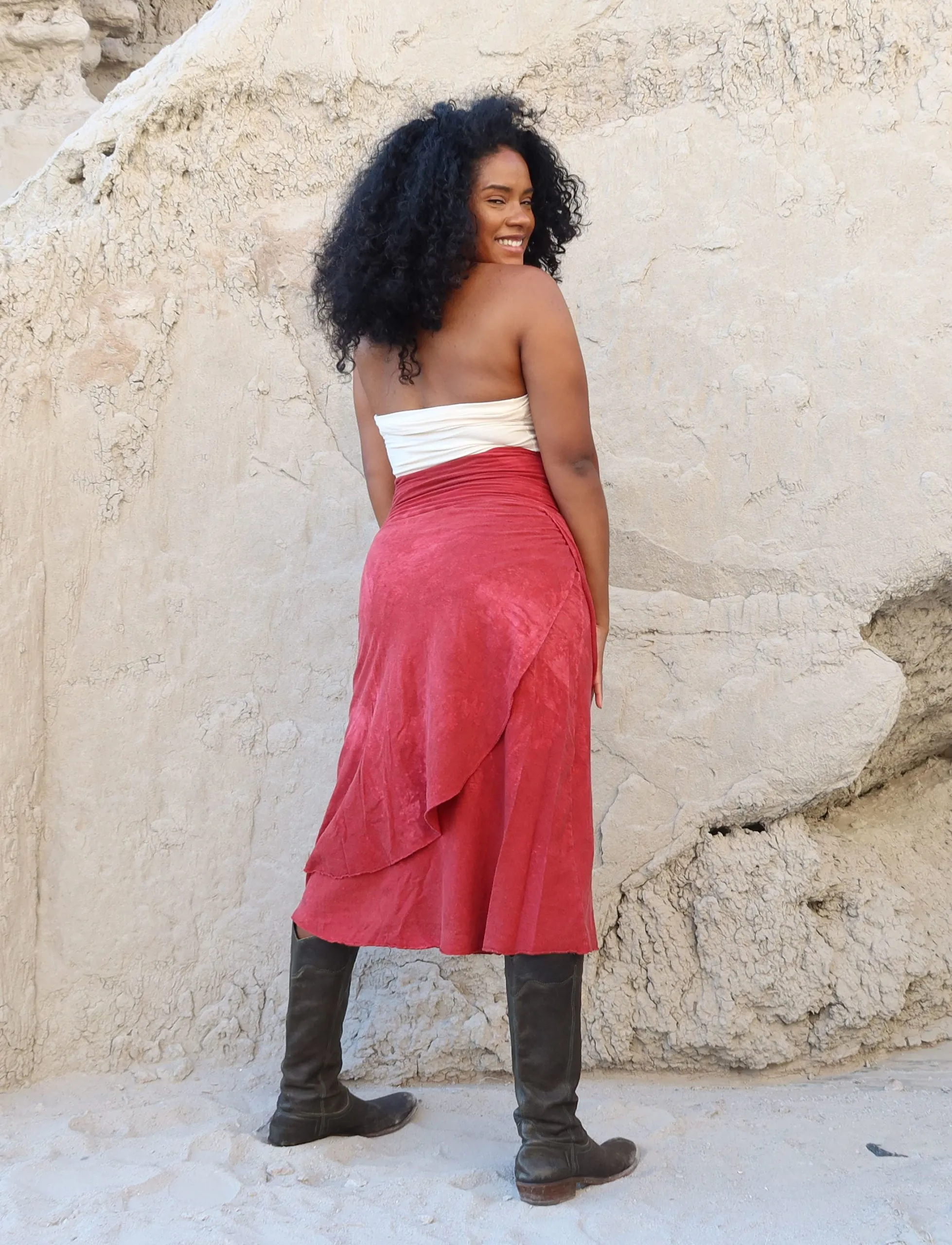 Sarong Simplicity Below Knee Skirt