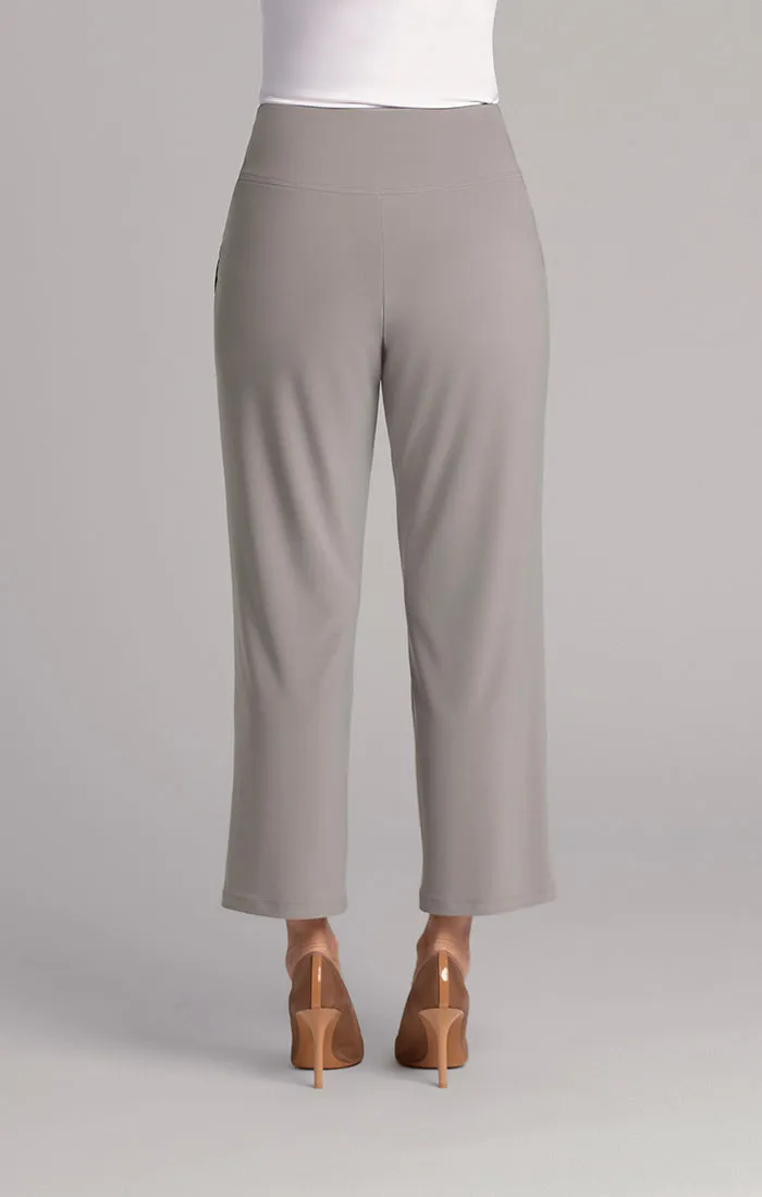 Straight Leg Ankle Pant with Yoke Waistband