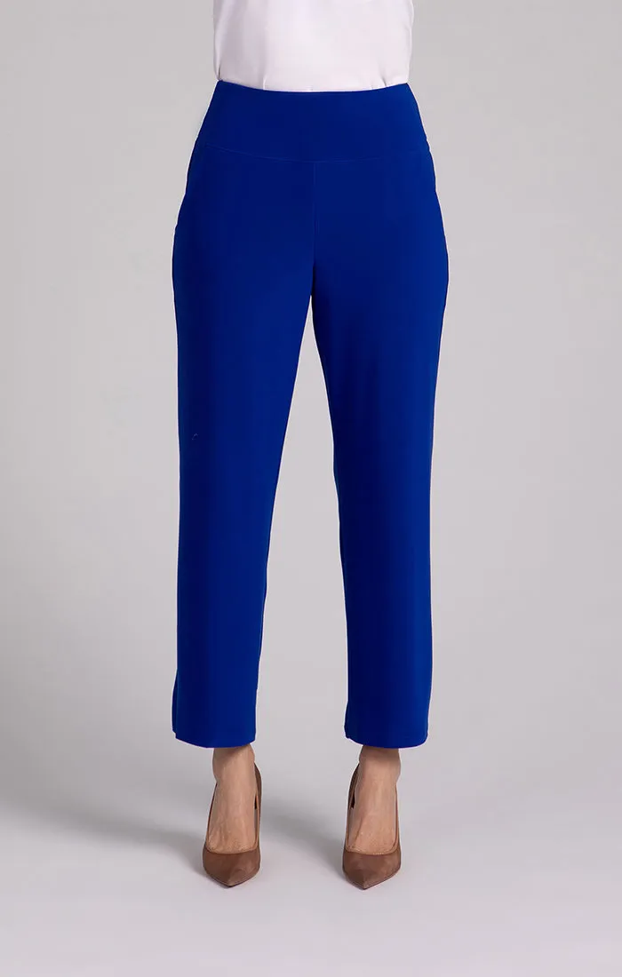 Straight Leg Ankle Pant with Yoke Waistband