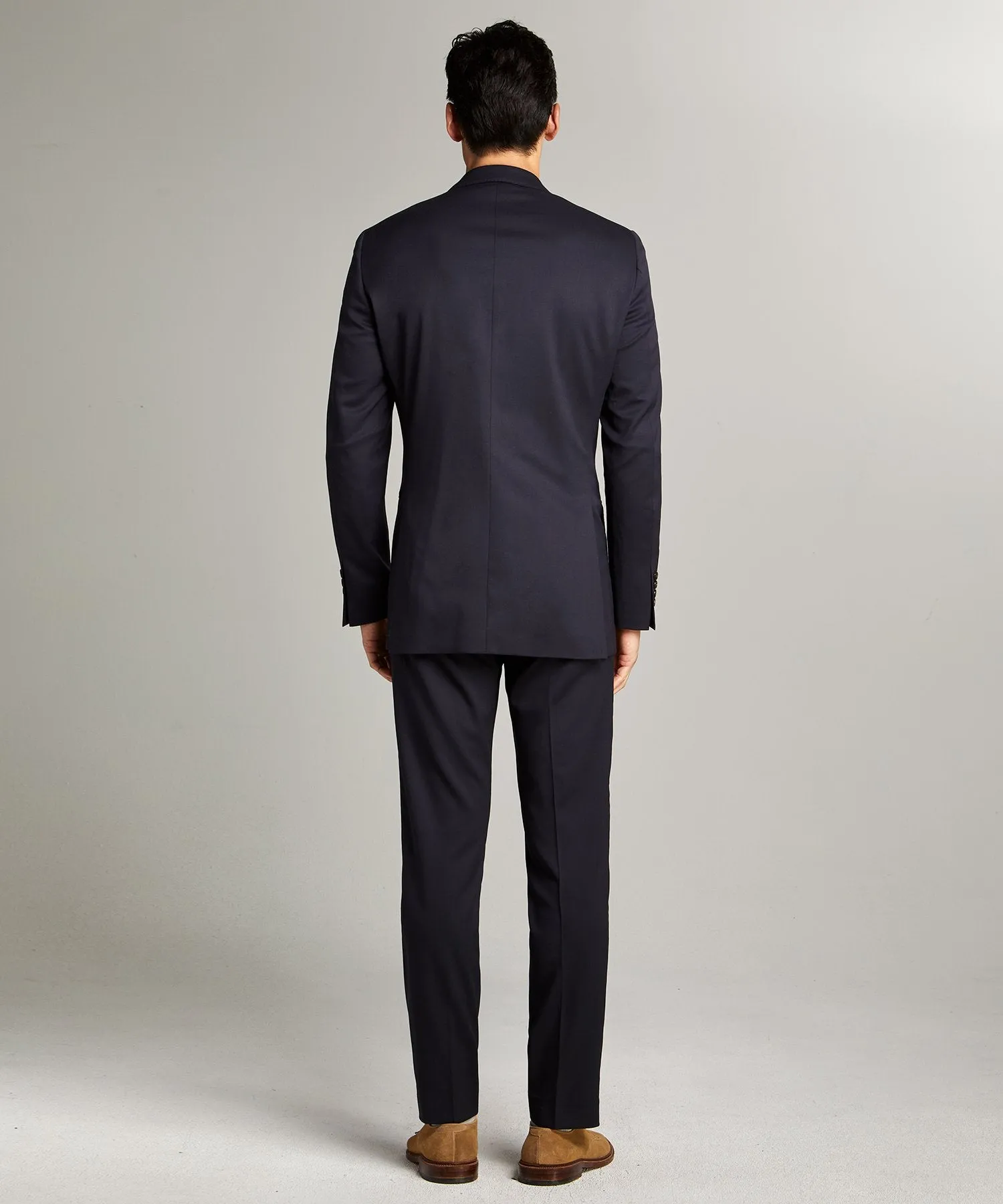 Sutton Stretch Tropical Wool Suit Jacket in Navy