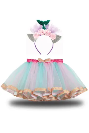 Teal Tutu Pettiskirt with Headband