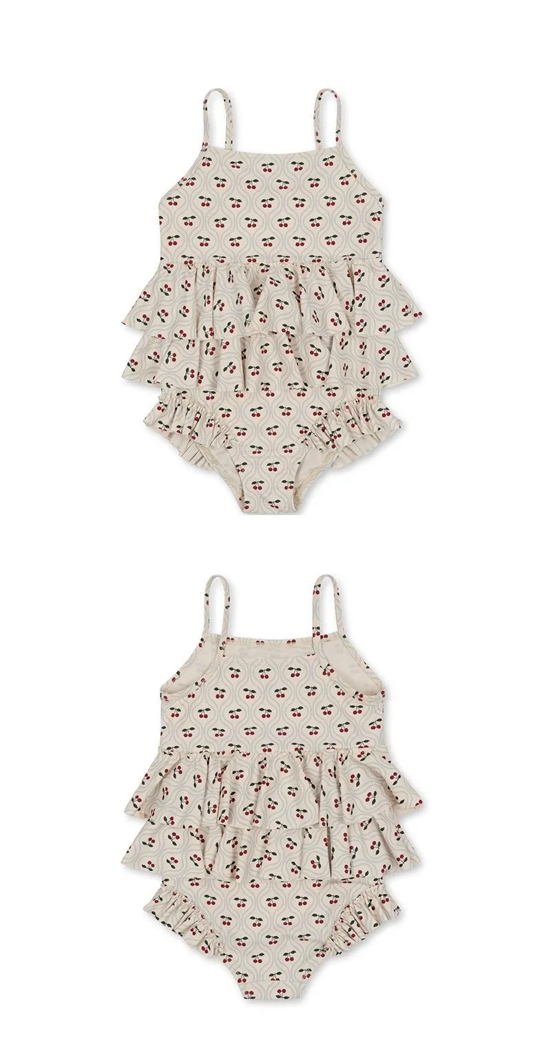 Toddler/Kid Girl's Summer Cherry/Flower Design Swimsuit (2 Designs)