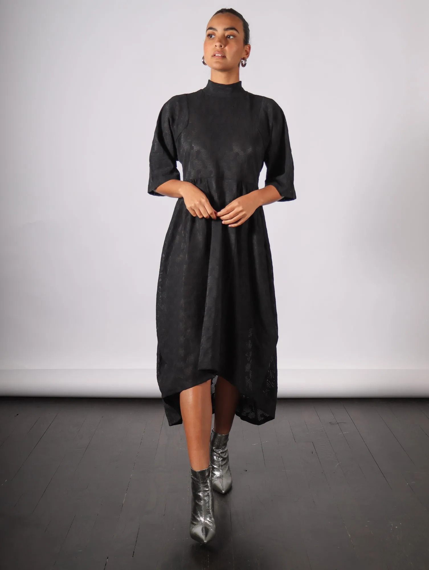 Very Turtle Dress in Black by Henrik Vibskov