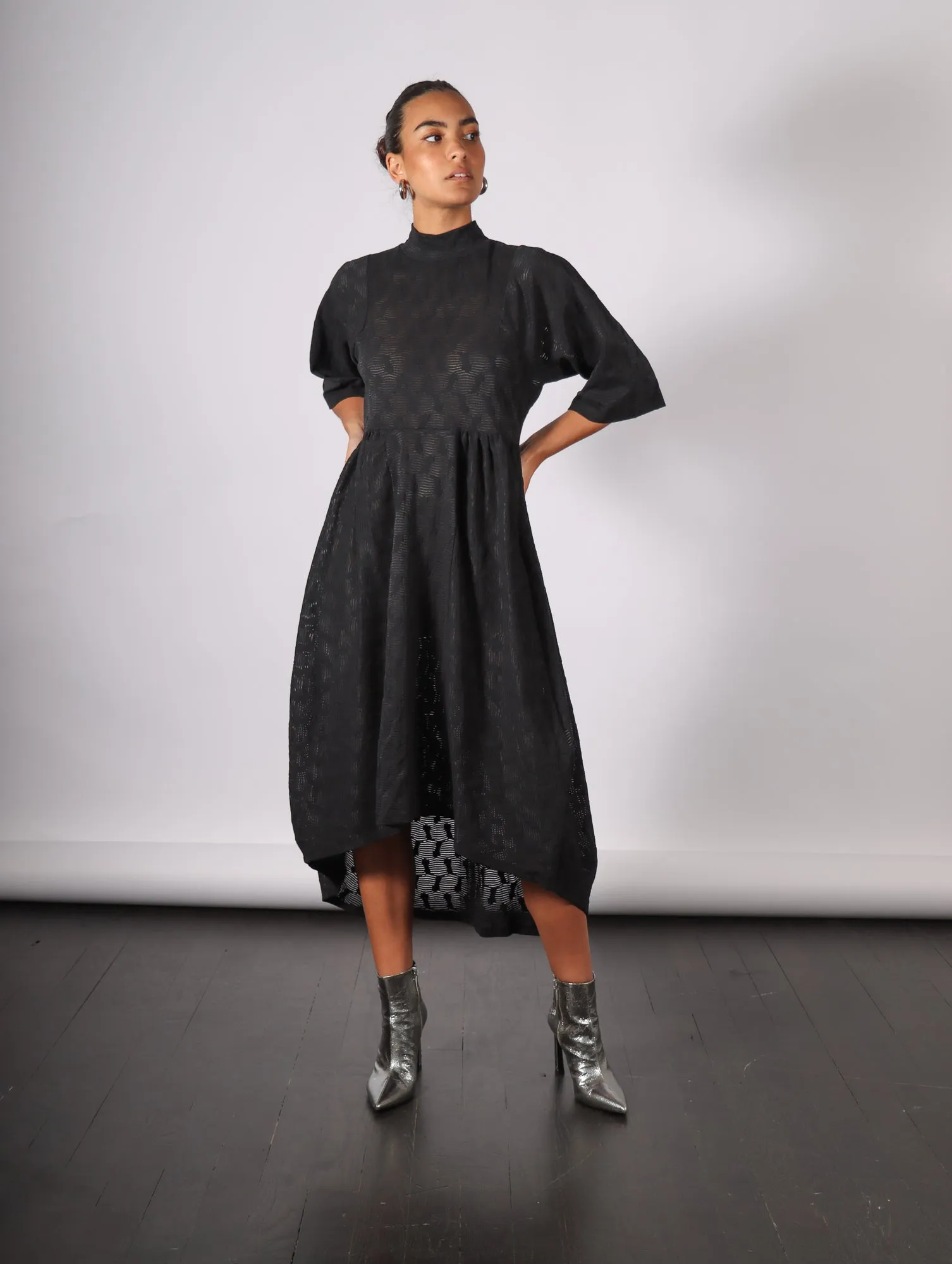 Very Turtle Dress in Black by Henrik Vibskov