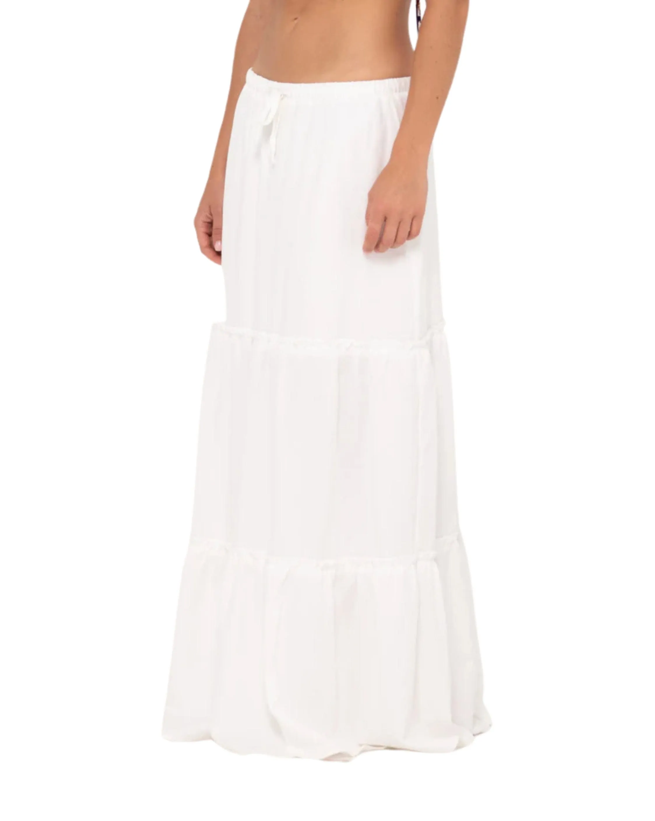 Violeta Low Rise Tiered Maxi Skirt