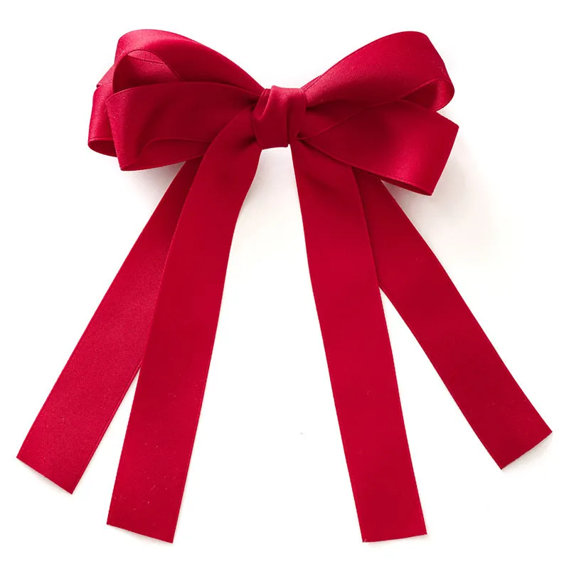 Women's Hair Band Bow Ribbon Hairpin Spring Clip